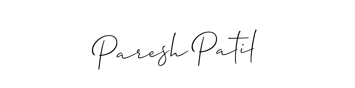 Use a signature maker to create a handwritten signature online. With this signature software, you can design (Allison_Script) your own signature for name Paresh Patil. Paresh Patil signature style 2 images and pictures png