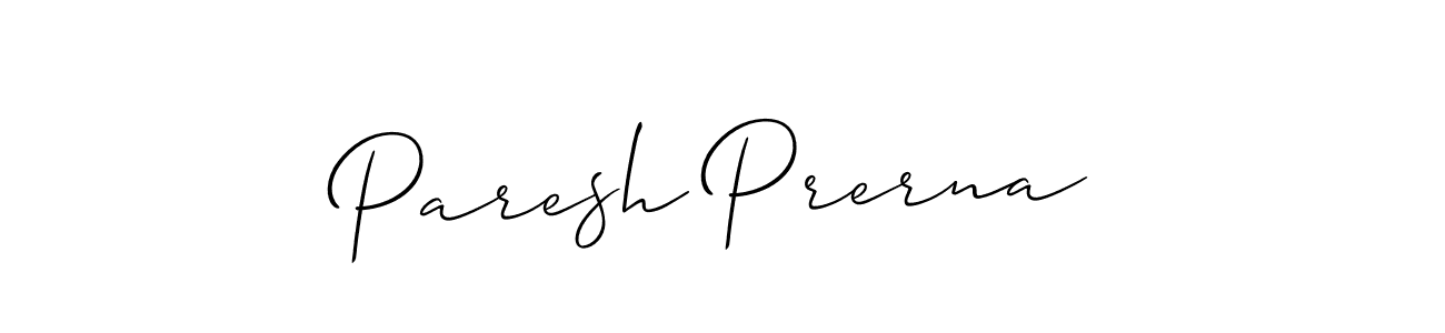 How to make Paresh Prerna signature? Allison_Script is a professional autograph style. Create handwritten signature for Paresh Prerna name. Paresh Prerna signature style 2 images and pictures png