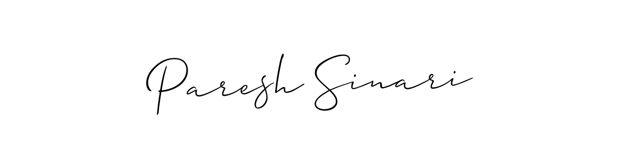 Paresh Sinari stylish signature style. Best Handwritten Sign (Allison_Script) for my name. Handwritten Signature Collection Ideas for my name Paresh Sinari. Paresh Sinari signature style 2 images and pictures png