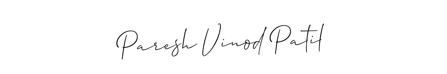 Design your own signature with our free online signature maker. With this signature software, you can create a handwritten (Allison_Script) signature for name Paresh Vinod Patil. Paresh Vinod Patil signature style 2 images and pictures png