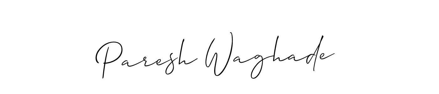 Make a beautiful signature design for name Paresh Waghade. With this signature (Allison_Script) style, you can create a handwritten signature for free. Paresh Waghade signature style 2 images and pictures png