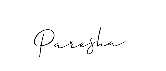 Create a beautiful signature design for name Paresha. With this signature (Allison_Script) fonts, you can make a handwritten signature for free. Paresha signature style 2 images and pictures png