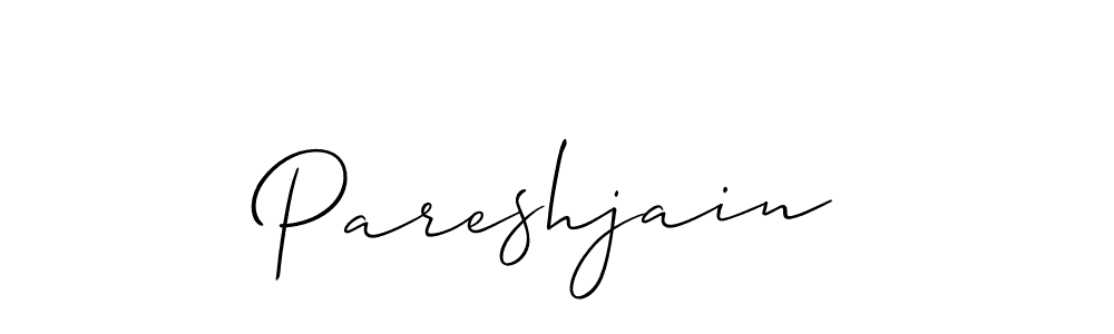 How to Draw Pareshjain signature style? Allison_Script is a latest design signature styles for name Pareshjain. Pareshjain signature style 2 images and pictures png