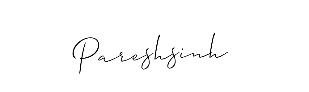 Design your own signature with our free online signature maker. With this signature software, you can create a handwritten (Allison_Script) signature for name Pareshsinh. Pareshsinh signature style 2 images and pictures png