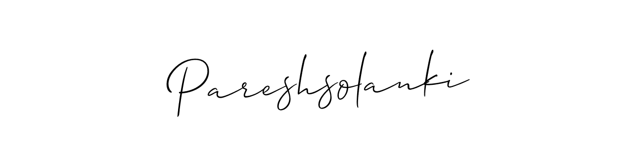 Make a short Pareshsolanki signature style. Manage your documents anywhere anytime using Allison_Script. Create and add eSignatures, submit forms, share and send files easily. Pareshsolanki signature style 2 images and pictures png