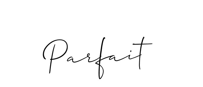 The best way (Allison_Script) to make a short signature is to pick only two or three words in your name. The name Parfait include a total of six letters. For converting this name. Parfait signature style 2 images and pictures png