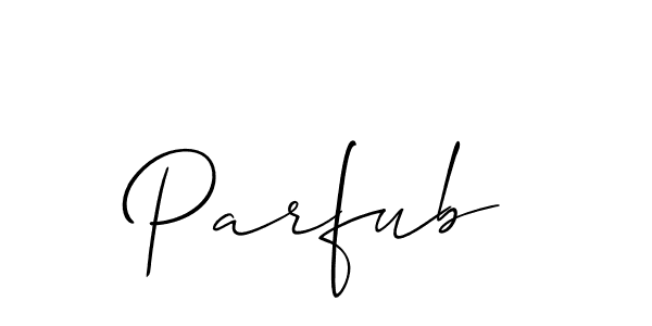 Make a beautiful signature design for name Parfub. With this signature (Allison_Script) style, you can create a handwritten signature for free. Parfub signature style 2 images and pictures png