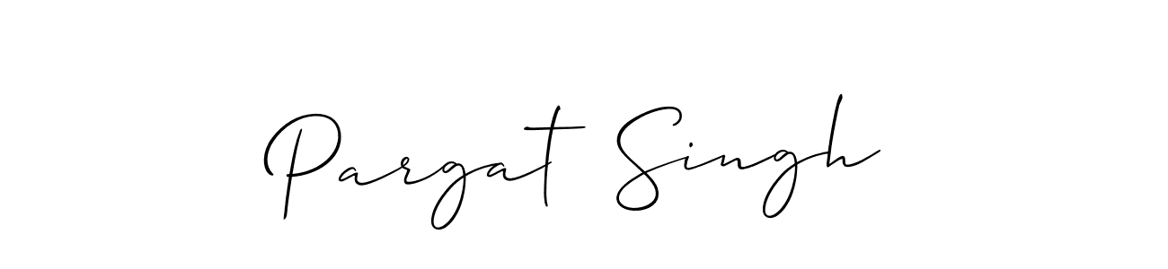 How to make Pargat  Singh name signature. Use Allison_Script style for creating short signs online. This is the latest handwritten sign. Pargat  Singh signature style 2 images and pictures png