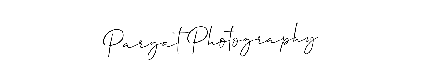 Design your own signature with our free online signature maker. With this signature software, you can create a handwritten (Allison_Script) signature for name Pargat Photography. Pargat Photography signature style 2 images and pictures png