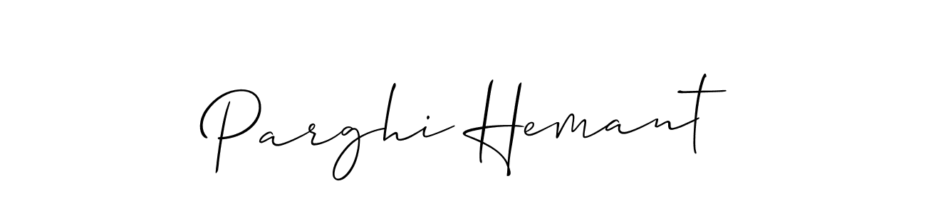 Also we have Parghi Hemant name is the best signature style. Create professional handwritten signature collection using Allison_Script autograph style. Parghi Hemant signature style 2 images and pictures png