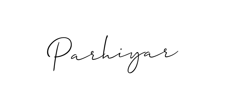 Also we have Parhiyar name is the best signature style. Create professional handwritten signature collection using Allison_Script autograph style. Parhiyar signature style 2 images and pictures png