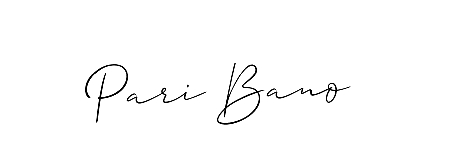The best way (Allison_Script) to make a short signature is to pick only two or three words in your name. The name Pari Bano include a total of six letters. For converting this name. Pari Bano signature style 2 images and pictures png