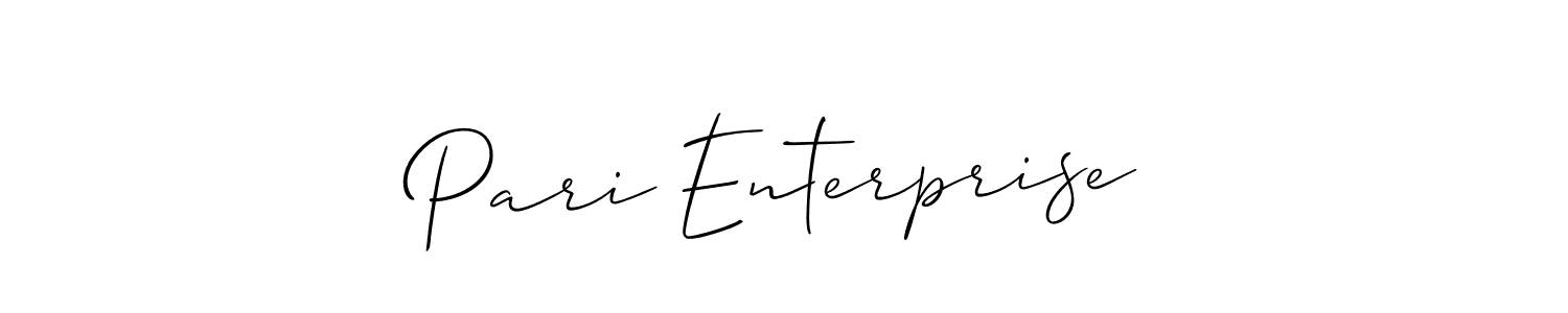 Also You can easily find your signature by using the search form. We will create Pari Enterprise name handwritten signature images for you free of cost using Allison_Script sign style. Pari Enterprise signature style 2 images and pictures png