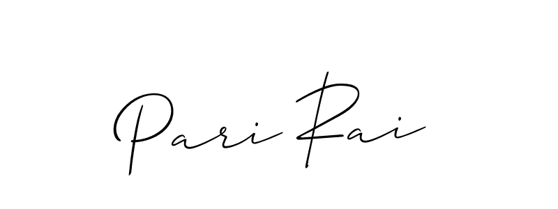 You should practise on your own different ways (Allison_Script) to write your name (Pari Rai) in signature. don't let someone else do it for you. Pari Rai signature style 2 images and pictures png