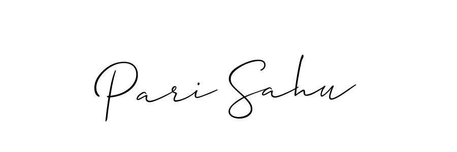 if you are searching for the best signature style for your name Pari Sahu. so please give up your signature search. here we have designed multiple signature styles  using Allison_Script. Pari Sahu signature style 2 images and pictures png