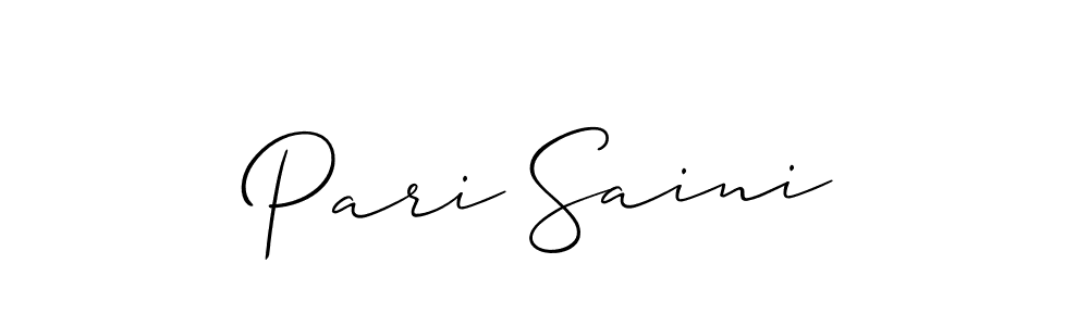 You can use this online signature creator to create a handwritten signature for the name Pari Saini. This is the best online autograph maker. Pari Saini signature style 2 images and pictures png