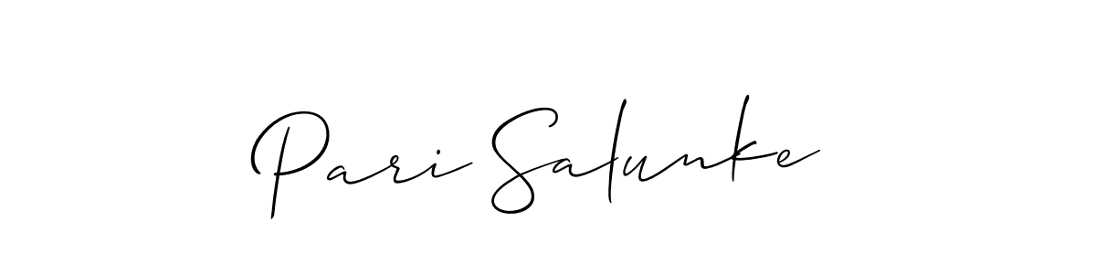 Best and Professional Signature Style for Pari Salunke. Allison_Script Best Signature Style Collection. Pari Salunke signature style 2 images and pictures png