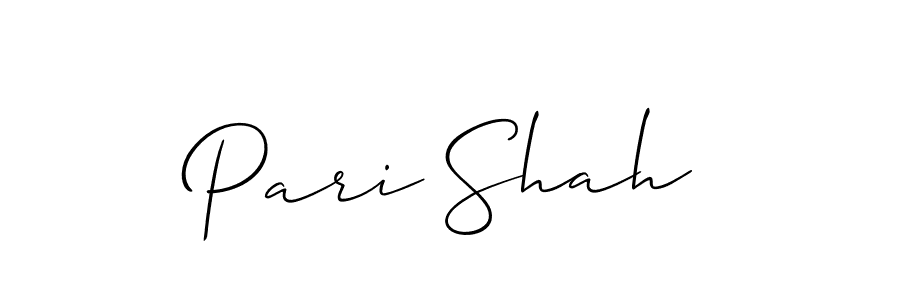 It looks lik you need a new signature style for name Pari Shah. Design unique handwritten (Allison_Script) signature with our free signature maker in just a few clicks. Pari Shah signature style 2 images and pictures png