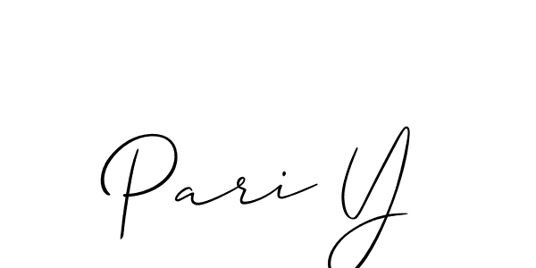 How to Draw Pari Y signature style? Allison_Script is a latest design signature styles for name Pari Y. Pari Y signature style 2 images and pictures png