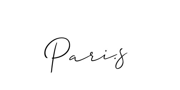 Design your own signature with our free online signature maker. With this signature software, you can create a handwritten (Allison_Script) signature for name Pari.s. Pari.s signature style 2 images and pictures png