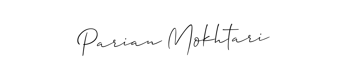 Create a beautiful signature design for name Parian Mokhtari. With this signature (Allison_Script) fonts, you can make a handwritten signature for free. Parian Mokhtari signature style 2 images and pictures png