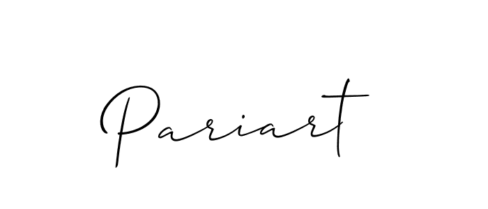 You should practise on your own different ways (Allison_Script) to write your name (Pariart) in signature. don't let someone else do it for you. Pariart signature style 2 images and pictures png