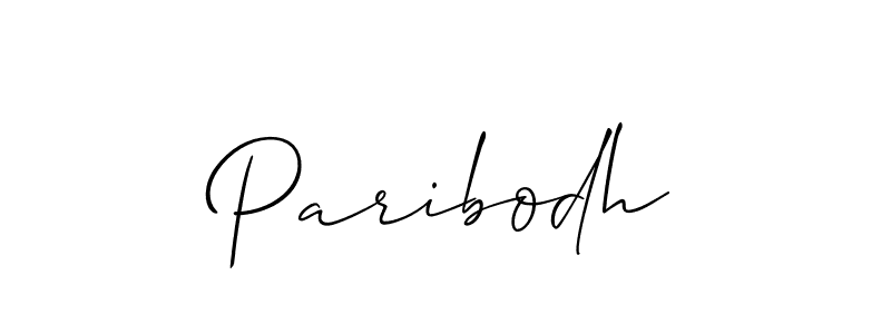 Make a beautiful signature design for name Paribodh. With this signature (Allison_Script) style, you can create a handwritten signature for free. Paribodh signature style 2 images and pictures png