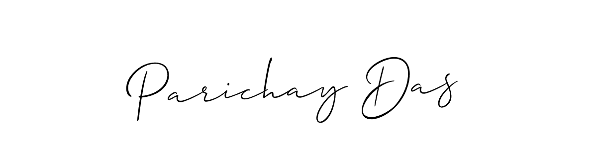 You should practise on your own different ways (Allison_Script) to write your name (Parichay Das) in signature. don't let someone else do it for you. Parichay Das signature style 2 images and pictures png