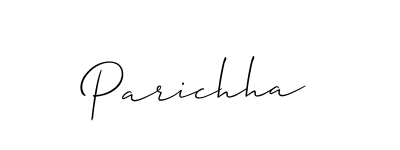 Also You can easily find your signature by using the search form. We will create Parichha name handwritten signature images for you free of cost using Allison_Script sign style. Parichha signature style 2 images and pictures png