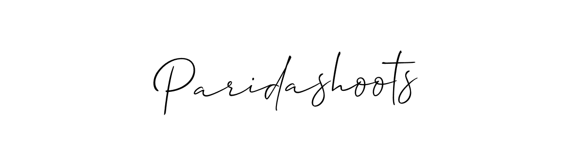 Design your own signature with our free online signature maker. With this signature software, you can create a handwritten (Allison_Script) signature for name Paridashoots. Paridashoots signature style 2 images and pictures png
