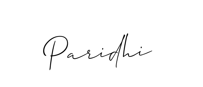 How to make Paridhi signature? Allison_Script is a professional autograph style. Create handwritten signature for Paridhi name. Paridhi signature style 2 images and pictures png