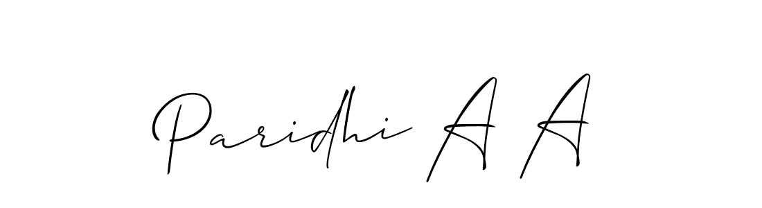 You can use this online signature creator to create a handwritten signature for the name Paridhi A A. This is the best online autograph maker. Paridhi A A signature style 2 images and pictures png