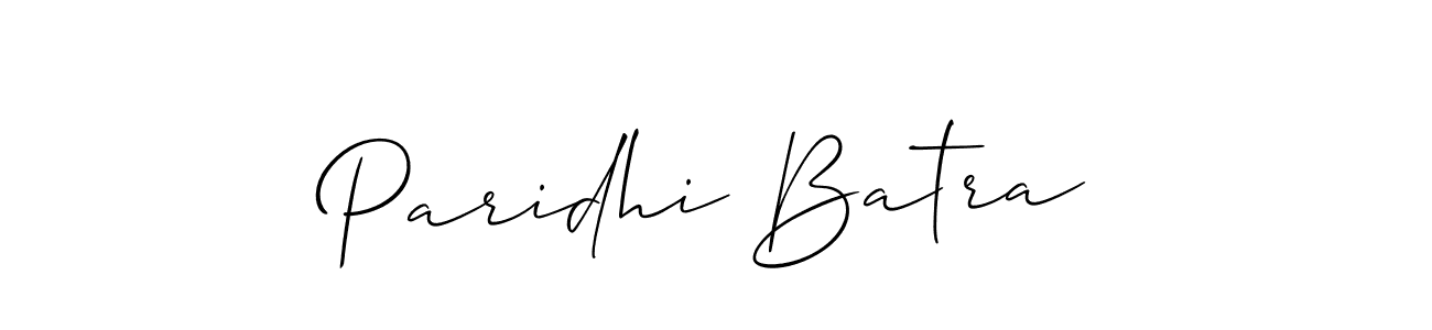 It looks lik you need a new signature style for name Paridhi Batra. Design unique handwritten (Allison_Script) signature with our free signature maker in just a few clicks. Paridhi Batra signature style 2 images and pictures png