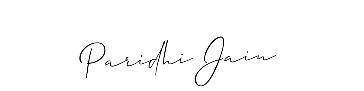 You should practise on your own different ways (Allison_Script) to write your name (Paridhi Jain) in signature. don't let someone else do it for you. Paridhi Jain signature style 2 images and pictures png