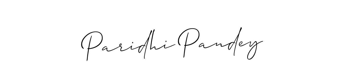 How to make Paridhi Pandey signature? Allison_Script is a professional autograph style. Create handwritten signature for Paridhi Pandey name. Paridhi Pandey signature style 2 images and pictures png