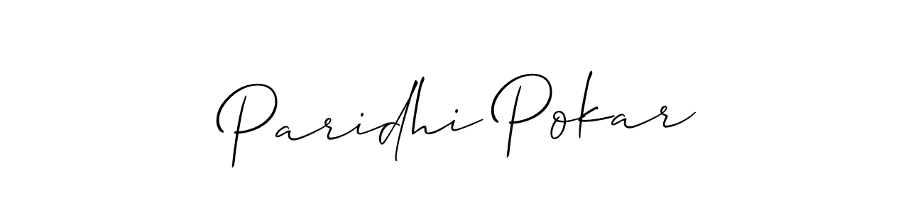 Best and Professional Signature Style for Paridhi Pokar. Allison_Script Best Signature Style Collection. Paridhi Pokar signature style 2 images and pictures png