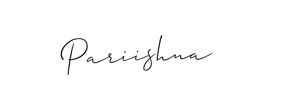 Create a beautiful signature design for name Pariishna. With this signature (Allison_Script) fonts, you can make a handwritten signature for free. Pariishna signature style 2 images and pictures png