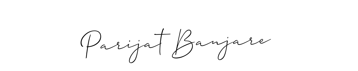 Design your own signature with our free online signature maker. With this signature software, you can create a handwritten (Allison_Script) signature for name Parijat Banjare. Parijat Banjare signature style 2 images and pictures png