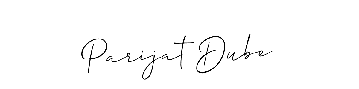 How to make Parijat Dube signature? Allison_Script is a professional autograph style. Create handwritten signature for Parijat Dube name. Parijat Dube signature style 2 images and pictures png