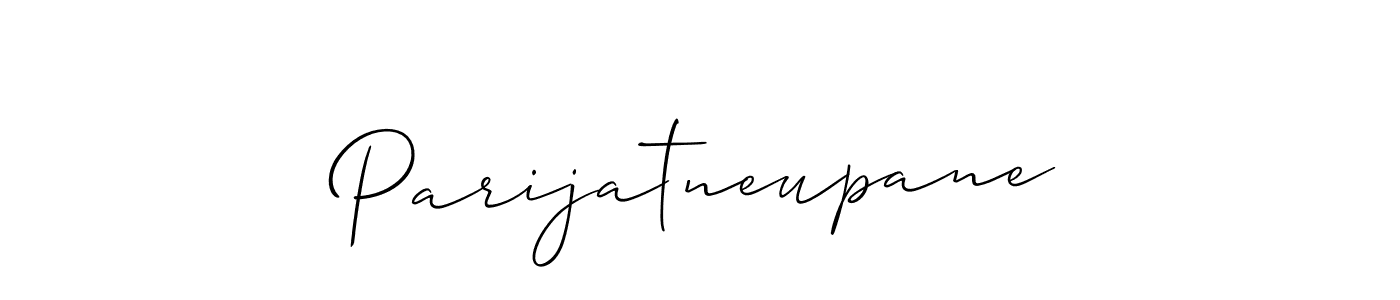 Parijatneupane stylish signature style. Best Handwritten Sign (Allison_Script) for my name. Handwritten Signature Collection Ideas for my name Parijatneupane. Parijatneupane signature style 2 images and pictures png
