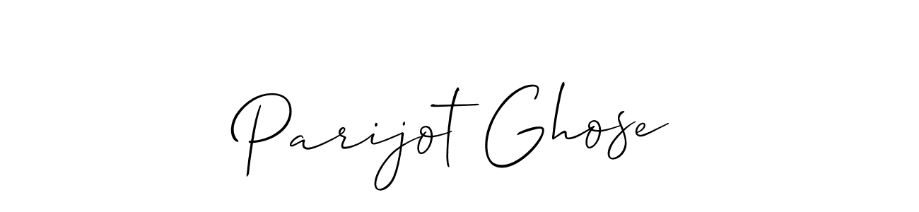 How to make Parijot Ghose signature? Allison_Script is a professional autograph style. Create handwritten signature for Parijot Ghose name. Parijot Ghose signature style 2 images and pictures png