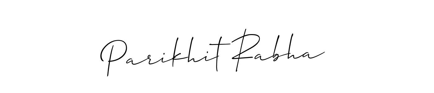 Also we have Parikhit Rabha name is the best signature style. Create professional handwritten signature collection using Allison_Script autograph style. Parikhit Rabha signature style 2 images and pictures png