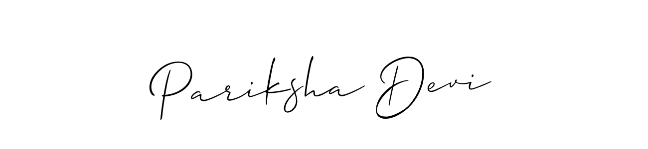 Make a beautiful signature design for name Pariksha Devi. With this signature (Allison_Script) style, you can create a handwritten signature for free. Pariksha Devi signature style 2 images and pictures png