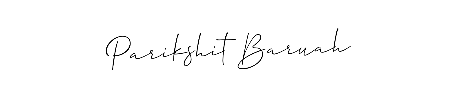 You should practise on your own different ways (Allison_Script) to write your name (Parikshit Baruah) in signature. don't let someone else do it for you. Parikshit Baruah signature style 2 images and pictures png