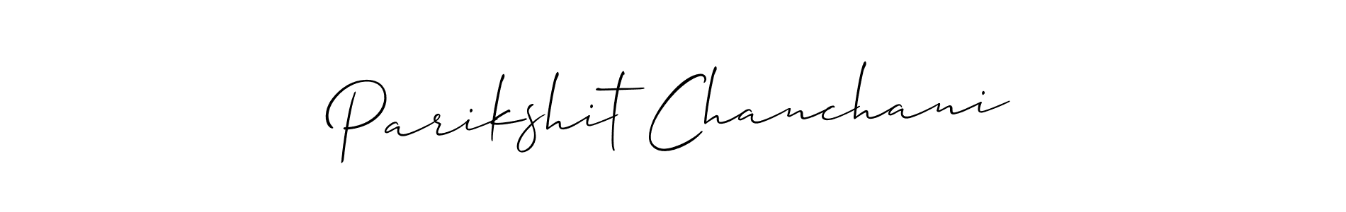 Create a beautiful signature design for name Parikshit Chanchani. With this signature (Allison_Script) fonts, you can make a handwritten signature for free. Parikshit Chanchani signature style 2 images and pictures png