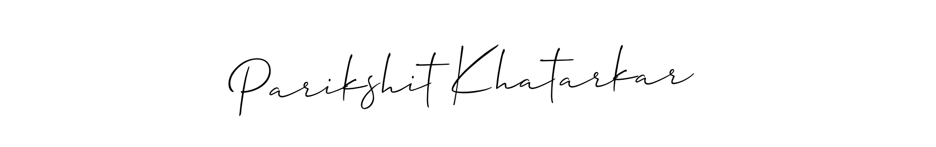 Create a beautiful signature design for name Parikshit Khatarkar. With this signature (Allison_Script) fonts, you can make a handwritten signature for free. Parikshit Khatarkar signature style 2 images and pictures png