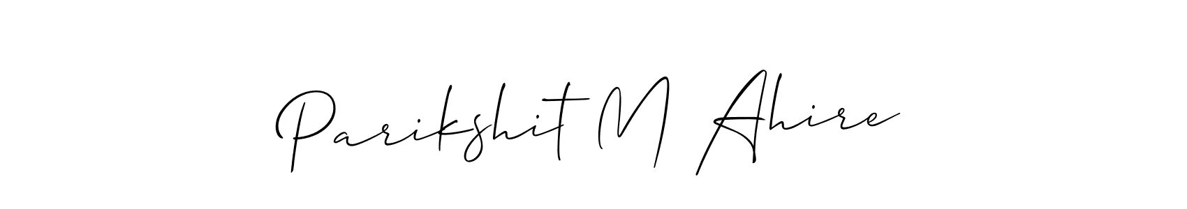 The best way (Allison_Script) to make a short signature is to pick only two or three words in your name. The name Parikshit M Ahire include a total of six letters. For converting this name. Parikshit M Ahire signature style 2 images and pictures png