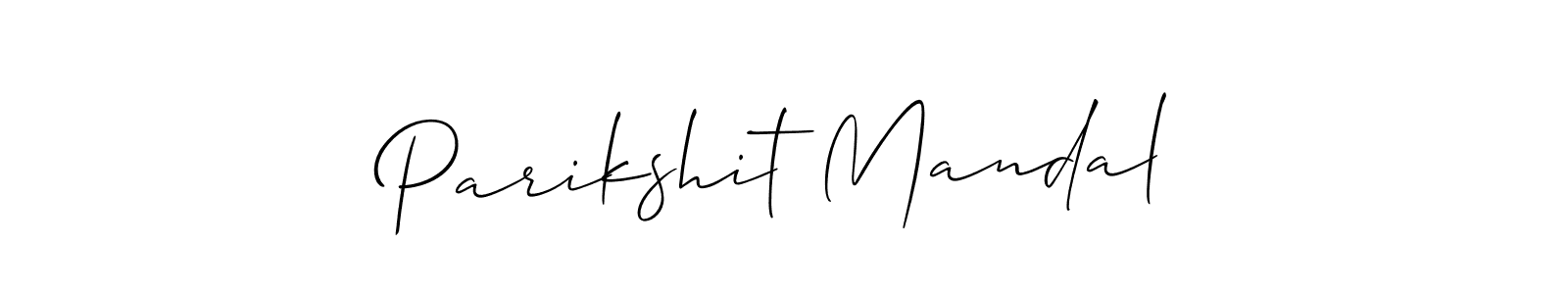 How to make Parikshit Mandal name signature. Use Allison_Script style for creating short signs online. This is the latest handwritten sign. Parikshit Mandal signature style 2 images and pictures png