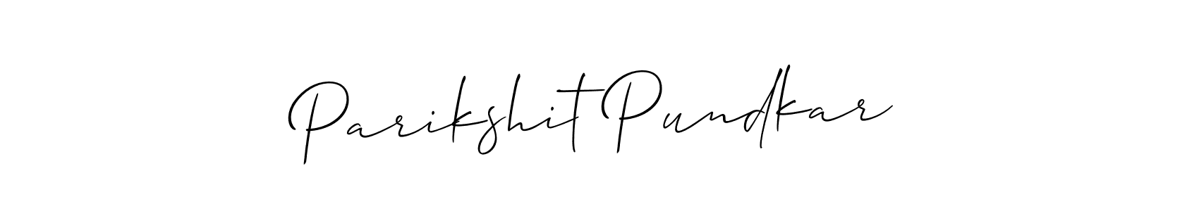 Parikshit Pundkar stylish signature style. Best Handwritten Sign (Allison_Script) for my name. Handwritten Signature Collection Ideas for my name Parikshit Pundkar. Parikshit Pundkar signature style 2 images and pictures png