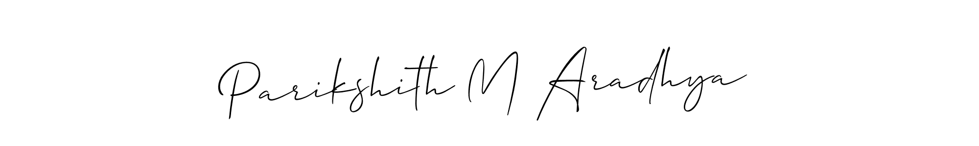 You can use this online signature creator to create a handwritten signature for the name Parikshith M Aradhya. This is the best online autograph maker. Parikshith M Aradhya signature style 2 images and pictures png